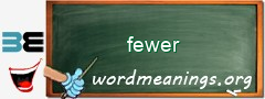 WordMeaning blackboard for fewer